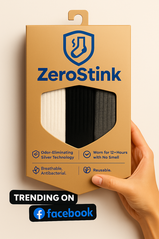 ZeroStink™ All-Day Fresh Socks – No More Sprays, Powders, or Stress